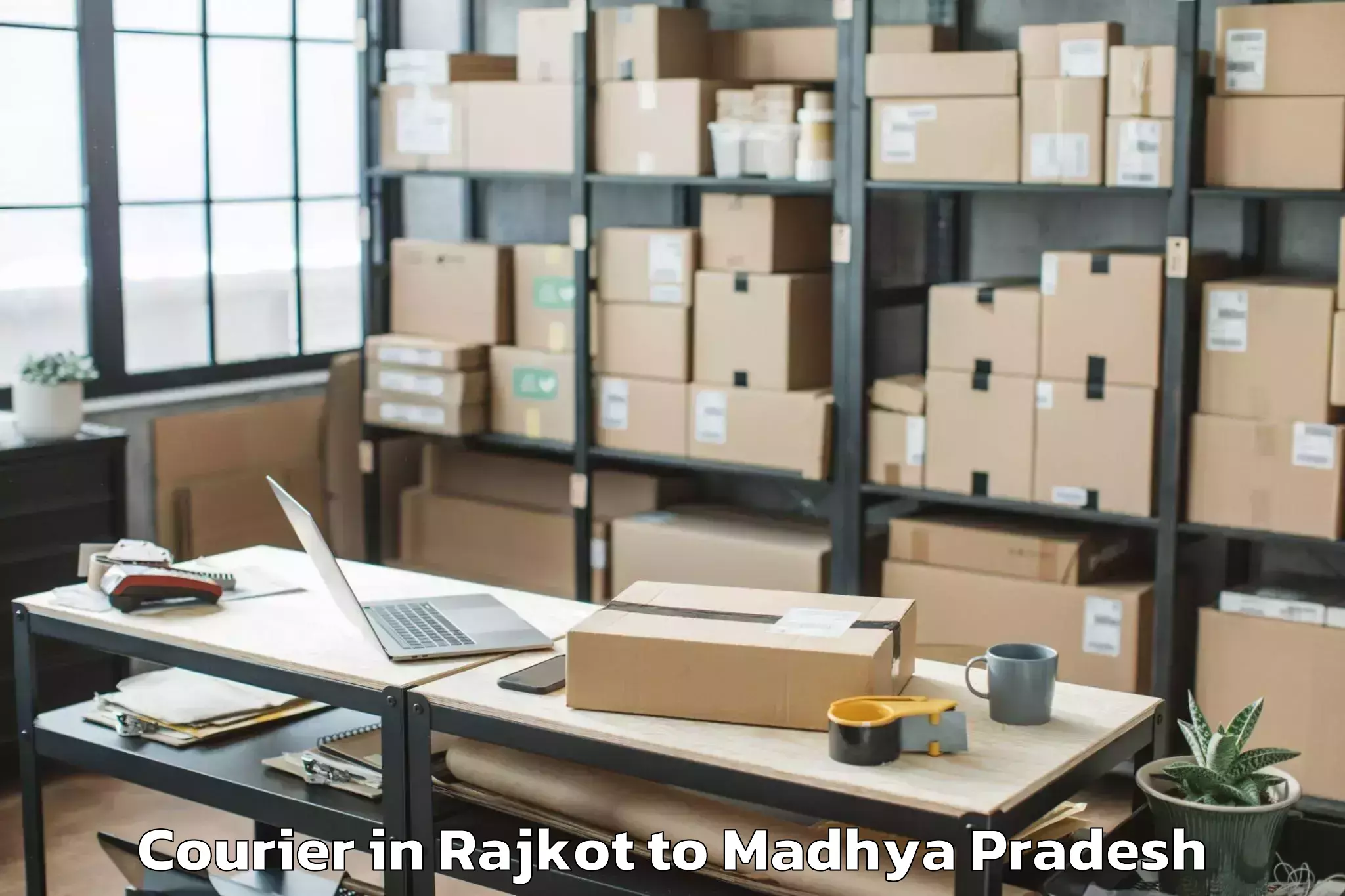 Top Rajkot to Dabra Pichhore Courier Available